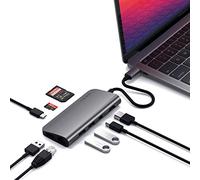 SATECHI USB C Multimedia Hub Adapter with 4K HDMI, Mini DisplayPort, PD 60W, Ethernet, USB 3.0, Micro/SD, for MacBook Air & Pro M5 M4, iPad Air & Pro, Chromebook, Windows and more - Space Grey