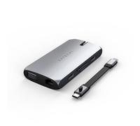 Satechi USB-C Multiport Hub 100W PD HDMI 4K Plug and Play On-The-Go, Grey