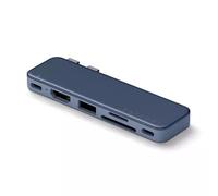 SATECHI 6-in-2 USB C Snap Hub for MacBook Neo, 45W Charging, HDMI, Indigo | Designed for MacBook Neo with built-in dual connector, 4K@60Hz, SD/microSD readers, 5Gbps USB-A and USB-C