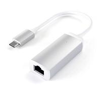 SATECHI USB-C to Gigabit Ethernet Adapter, Silver | Brushed aluminum design, plug-and-play with no drivers needed, for MacBook Air/Pro/Neo, laptops, iPad and iPhone