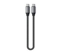 Satechi USB4 USB-C to USB-C Cable, 40Gbps Data Transfer, USB4, HDMI | 100W Power Delivery, 5K@60Hz single or dual 4K@60Hz, braided nylon with Velcro straps, for MacBook Air/Pro/Neo, iPad