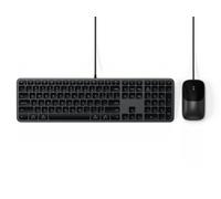 SATECHI Wired Keyboard and Mouse Combo, , Slim CLX3 with USB-C Plug-and-Play Connectivity and Cross-Platform Compatibility, Space Black