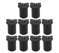 Satellite Cable Wall Grommet Silicon Ethernet Cable Bushing 10PCS 25.4mm, 1 Inch Hole Black - Water Durable, Neat Cable Protection for Indoor Outdoor Use (Black)