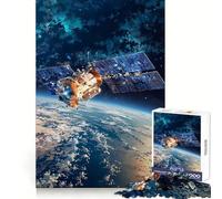 Satellite Orbiting Earth in Space Art 1000 Piece Jigsaws for Teenagers Brain Tease Toy Soothing Play Premium Cut (50x75cm)
