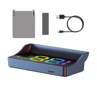 Satellite Velocity Meter - Mode HUD Screen for Road Navigation | Real Time Speed Reader with Direction Height, Timer Warning, Glass Mounted Monitor for Racing Golf