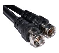 kenable Satellite F Connector Plug to Plug 75 ohm RG59 Cable Black 0.5m 50cm