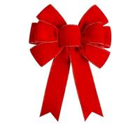 Satenwie Red Christmas Bows Large Velvet Bow for Wreaths, Tree, Outside Decorating, Outdoor (12 * 14 inch)