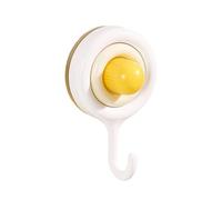 Saterkali 1PCS Suction Hooks Reusable Non-Mark Waterproof Wall Hooks Hangers Suction for Bathroom with Vacuum Cups No Drilling, for Coats Scarfs Towels Bags Keys in Bathroom Kitchen Office White