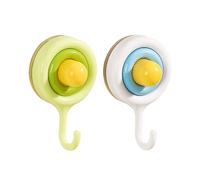 Saterkali 1PCS Suction Hooks Reusable Non-Mark Waterproof Wall Hooks Hangers Suction for Bathroom with Vacuum Cups No Drilling, for Coats Scarfs Towels Bags Keys in Bathroom Kitchen Office Blue Green