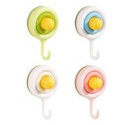 Saterkali 1PCS Suction Hooks Reusable Non-Mark Waterproof Wall Hooks Hangers Suction for Bathroom with Vacuum Cups No Drilling, for Coats Scarfs Towels Bags Keys in Bathroom Kitchen Office 1 Set