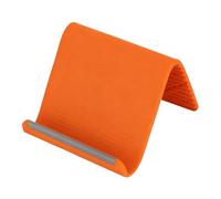 Saterkali 360 Degree Bendable Flexible Silicone Phone Mount, Anti-Slip Scratch Resistant Universal Holder, Foldable Portable Stand for Phone Tablet Light Laptop Travel Office Bed Orange A 1pc