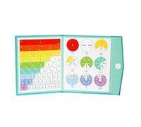 Saterkali Colorful Fraction Circle Toy Brightly Colored Magnetic Tiles Circles Book Percentage Decimal Learning Math Manipulatives Elementary School Teaching 1 Set