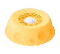 Saterkali Dog Licking Bowl With Ball, Non Slip Interactive Rotating Ball Design Slow Feeder Stable Base, For Wet Food Yogurt Peanut Butter Boredom Relief Pet Lick Toy Yellow