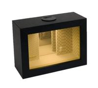 Saterkali LED Infinity Mirror Photo Frame Night Lamp, Black Wood Frame USB Dimmable Warm Ambient Table Light, Decor Lamp for Bedroom Study Desk, Gift for Birthday Anniversary 1pc