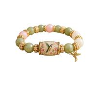 Saterkali Spring Nature Inspired Hummingbird Beaded Bracelet,Blessings Beaded Charm Bracelet with Bird & Butterfly Design, Elegant Spring Jewelry Gift for Mom, Sister, Friends C
