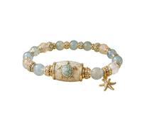 Saterkali Spring Nature Inspired Hummingbird Beaded Bracelet,Blessings Beaded Charm Bracelet with Bird & Butterfly Design, Elegant Spring Jewelry Gift for Mom, Sister, Friends D