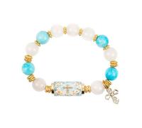 Saterkali Spring Nature Inspired Hummingbird Beaded Bracelet,Blessings Beaded Charm Bracelet with Bird & Butterfly Design, Elegant Spring Jewelry Gift for Mom, Sister, Friends G