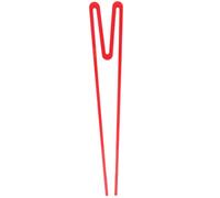 Saterkali Toddler Chop-stick Food Grade Learning Chop-sticks Helper for Kids High Temperature Resistance M Shape Learning Chop-stick Baby Accessories Red