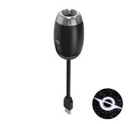 Saterkali USB Starry Sky Projector Light 360° Adjustable LED Car Interior Ambient Light Star Roof Projection Lamp for Auto Home Bedroom Party Decor Black B