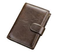 Saterkali Vintage Men Wallet, Faux Leather Slim Bifold Large Capacity Multiple Card Slots, for Daily Carry Coin Pocket Travel Wear Resistant Wallet A M