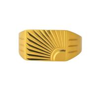 Satfale Jewellers 22K Real Certified Fine Yellow Gold Abstract Design Men's Ring