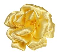 Satin 6" Large Red Flower Hair Clip Pin Brooch for Flamenco Spanish Bull Mexican Dance Performance Music Party Photography (Bright yellow)