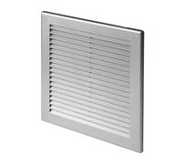 Satin Air Vent Grille - 200mm x 200mm - Grey Wall Ventilation Cover - 8" x 8”.