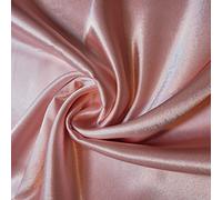 Satin Back Crepe Fabric Polyester Dress Decoration Drape Material 58" (Tea Rose, 5 Meter)