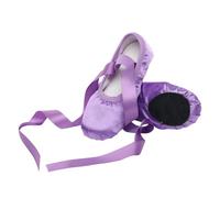 Satin Ballet Shoes for Girls Silk Ballet Dance Slipper Leather Split Sole Ballet Flats School Ballroom Dance Shoes Basic Professional Practice Outfit Purple Size 10