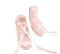 Satin Ballet Shoes with Ribbon Girls Women Soft Sole Dance Shoe Ballerina Shoes Practice Ballet Slippers Ballet Flats for Dance Performance Gymnastics(34) Pink