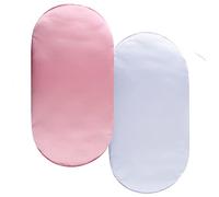 Satin Bassinet Sheet Set 2 Pack Ultra Soft Silk Fit for Rectangle, Hourglass, Oval Bassinet Mattress Protect for Baby Hair and Skin Cradle or Bassinet Sheets, Pink & White