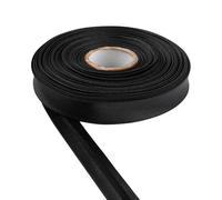 Satin Bias Binding Tape for Bunting Craft Art Piping Hemming Binding Seams Finishing Raw Edges DIY Garment and Trimming Sewing Quilting Apparel Decoration (Black,5m)