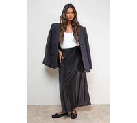 Satin Bias Cut Maxi Skirt Oasis Black 14