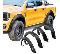 Satin Black Wheel Arch Extensions for Ford Ranger T9 2023-2026 Wildtrak, Wildtrak X, Stormtrak | 35mm Wide Fender Flares with Parking Sensor Holes | FITS OVER ORIGINAL ARCHES - No Removal Required