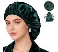 Satin Bonnet 2Pcs Silk Bonnet Hair Bonnets For Sleeping Silky Soft Sleep Cap Womens Night Curly Natural Hair Caps