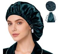 Satin Bonnet 2Pcs Silk Bonnet Hair Bonnets For Sleeping Silky Soft Sleep Cap Womens Night Curly Natural Hair Caps