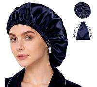 Satin Bonnet 2Pcs Silk Bonnet Hair Bonnets For Sleeping Silky Soft Sleep Cap Womens Night Curly Natural Hair Caps