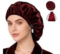 Satin Bonnet 2Pcs Silk Bonnet Hair Bonnets For Sleeping Silky Soft Sleep Cap Womens Night Curly Natural Hair Caps