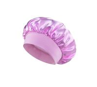 Satin Bonnets Night Sleeping Cap Shower Cap Large Elastic Wide Soft Band Colorful Silk Hat For Curly Hair Care Beauty Makeup For Women(Purple)