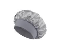 Satin Bonnets Night Sleeping Cap Shower Cap Large Elastic Wide Soft Band Colorful Silk Hat For Curly Hair Care Beauty Makeup For Women(Grey)