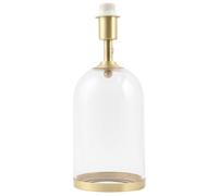 Satin Brass and Glass Cloche Design Table Lamp Base First Choice Lighting Clear One Size