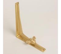 Satin Brass Bee Shelf Brackets | Heavy Duty Brackets for Kitchen Bookshelf | Brass Shelving Heavy Solid Cast Brass | Solid Individually