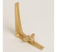 Satin Brass Bee Shelf Brackets | Heavy Duty Brackets for Kitchen Bookshelf | Brass Shelving Heavy Solid Cast Brass | Sold Individually