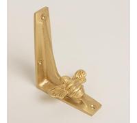 Satin Brass Bee Shelf Brackets | Heavy Duty Brackets for Kitchen Bookshelf | Brass Shelving Heavy Solid Cast Brass | Sold Individually