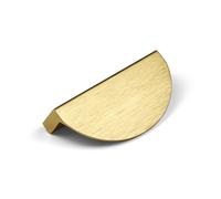 64mm Satin Brass Gold Half Moon Pull Kitchen Cabinet Cupboard Door Drawer Cup Handle