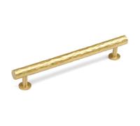 Satin Brass Hammered T Bar Cabinet Handle 160mm