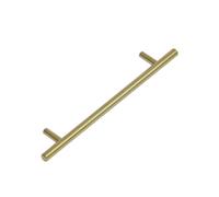 Satin Brass Kitchen Door Handles T Bar Style - 160mm Centres