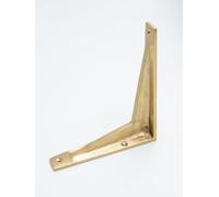 Satin Brass Shelf Brackets | Heavy Duty Brackets for Kitchen Bookshelf | Brass Shelving Heavy Solid Cast Brass | Sold Individually