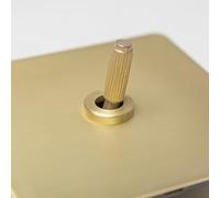 Satin Brass Straight Knurled Switches and Sockets (1 gang intermediate switch)