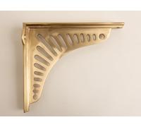 Satin Brass Sunrise Shelf Brackets | Heavy Duty Brackets for Kitchen Bookshelf | Brass Shelving Heavy Solid Cast Brass | Sold Individually